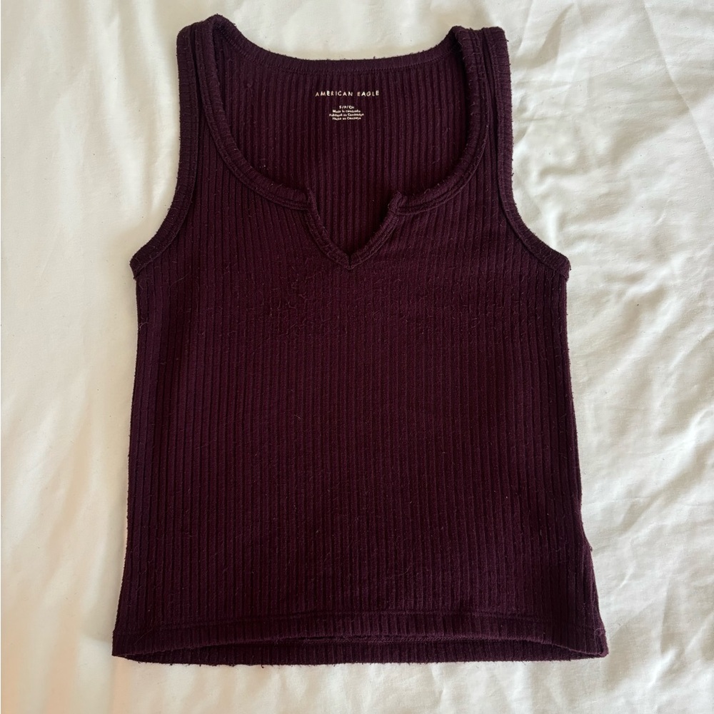 American eagle maroon tank top size S